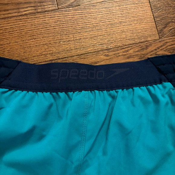 🛍️3/$30 Speedo men’s  lined aqua coloured swim shorts in size medium - Picture 5 of 15